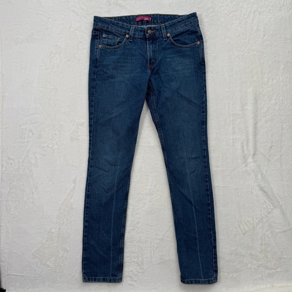 Levi's Jeans Womens 32 Blue 518 Superlow Skinny Medium Wash Denim Low Rise Slim